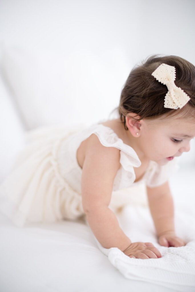 little girl on her first birthday