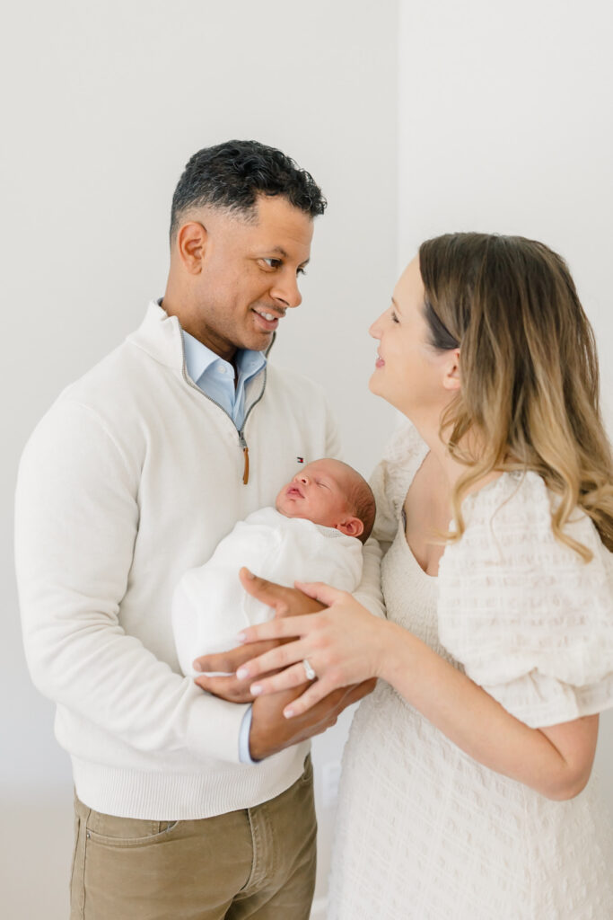 Newborn baby photographed in a beautifully designed nursery in Fairfield County CT