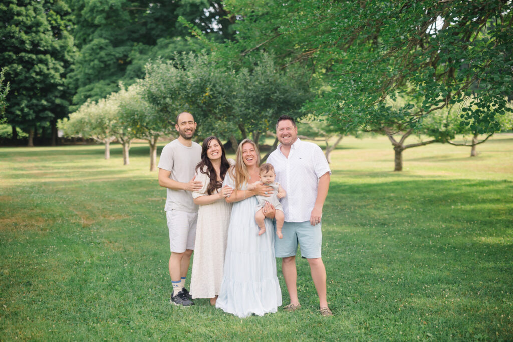 Professional extended family photographer documenting family connections in Connecticut