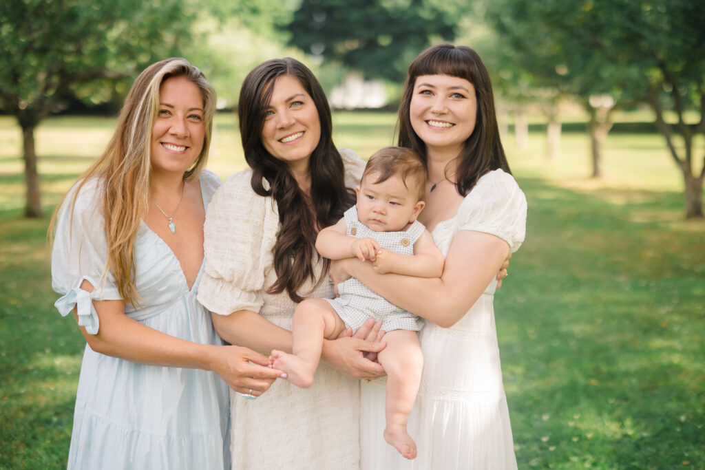 Large group family photography session in Connecticut with authentic smiles